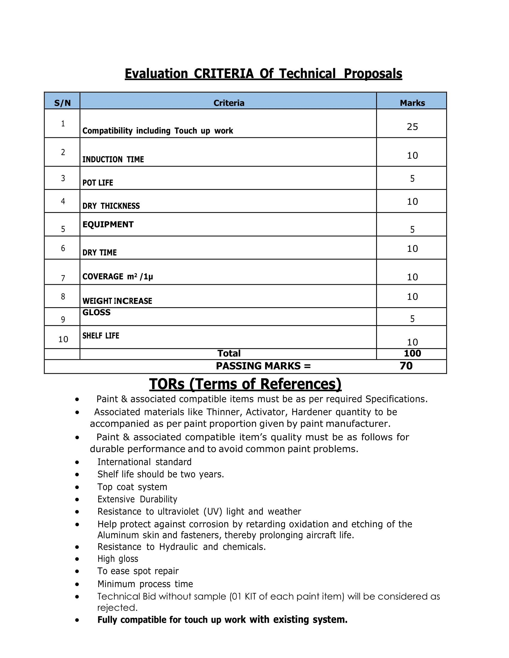 PIA Tenders Informative notification